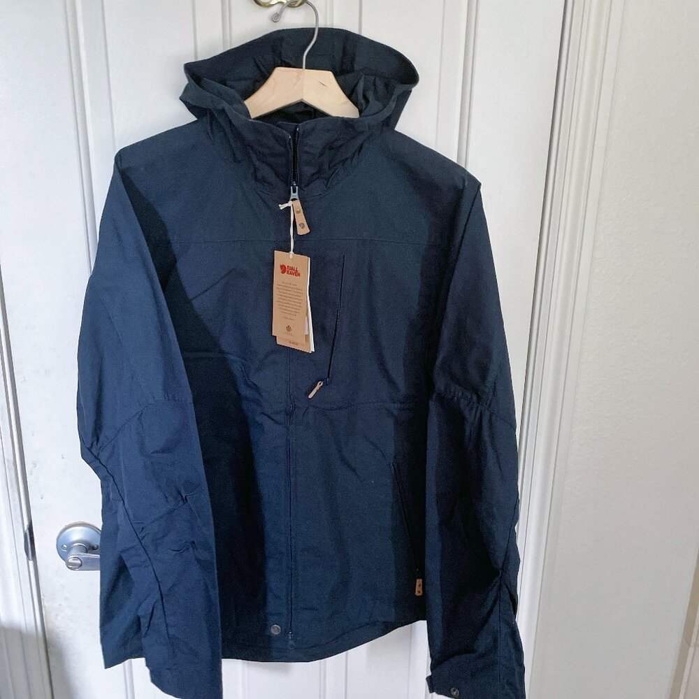 NEW Fjallraven Mens G-1000 Sten Jacket M NWT Dark Navy Hiking Outdoors Hooded